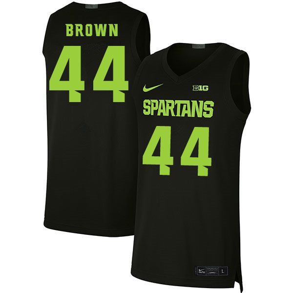 Men Michigan State Spartans #44 Gabe Brown NCAA Nike Authentic Black 2019-20 College Stitched Basketball Jersey QQ41T63PF